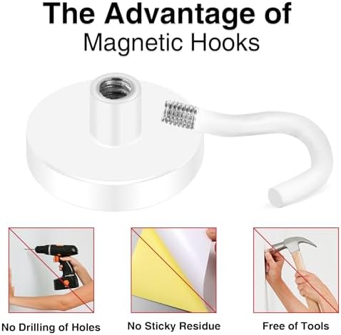 MIKEDE Magnetic Hooks Heavy Duty 170LB Super Strong Hook - Image 5