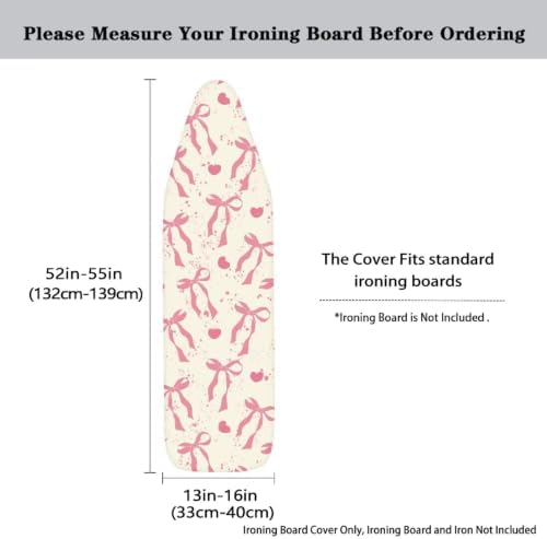 Black Bowknot Thick Padding Ironing Board Covers Soft Durable Stain Resistant - Image 5