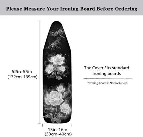 Ironing Board Cover, Dragonfly Flower 15x54 Inch Standard Ironing Board Cover - Image 5