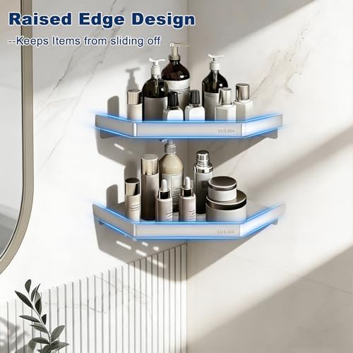 NearMoon Bathroom Shower Caddy 2 Pack, 304 Stainless Steel Shower Organizer - Image 3