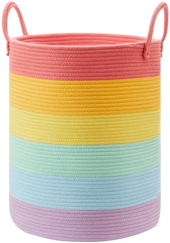 80L Extra Large Rainbow Laundry Hamper Basket by MOJOSCEND
