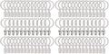 80 Pack Curtain Rings with Clips, Drapery Clips with Rings, Drapes Rings 1.26 by AMZSEVEN