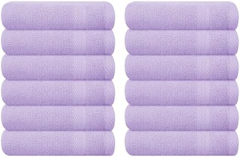 GLAMBURG Ultra Soft 12-Piece Washcloths Set 13x13-100% Ringspun Cotton by GLAMBURG