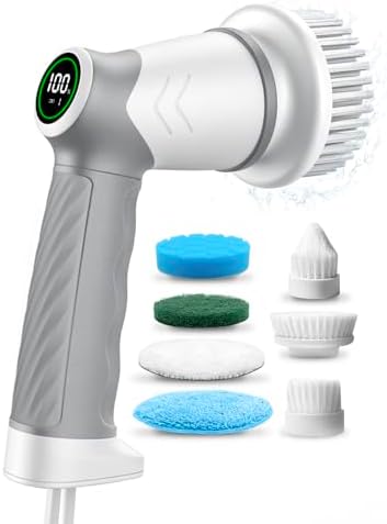 DAESUNG Electric Spin Scrubber, Cordless Bathroom Scrubber Cleaning Brush by DAESUNG
