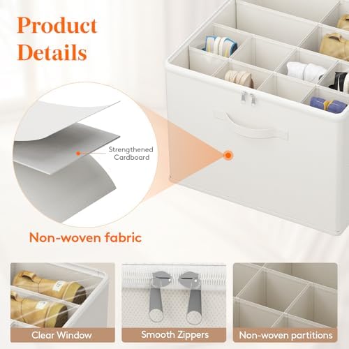 Lifewit Shoe Storage Organizer for Closet, Holder Box, 2 Pack - Image 3