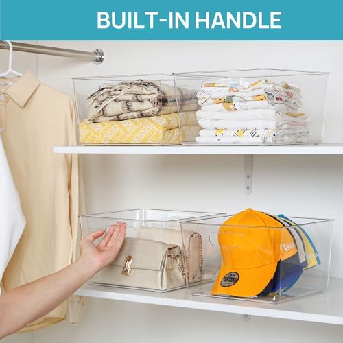 Vtopmart 20 Pack Extra Large Clear Storage Bins, 11x11 Cube Organizer - Image 4