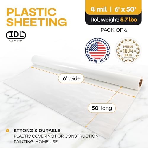 Plastic Sheeting 4 mil, Drop Cloth - Image 2