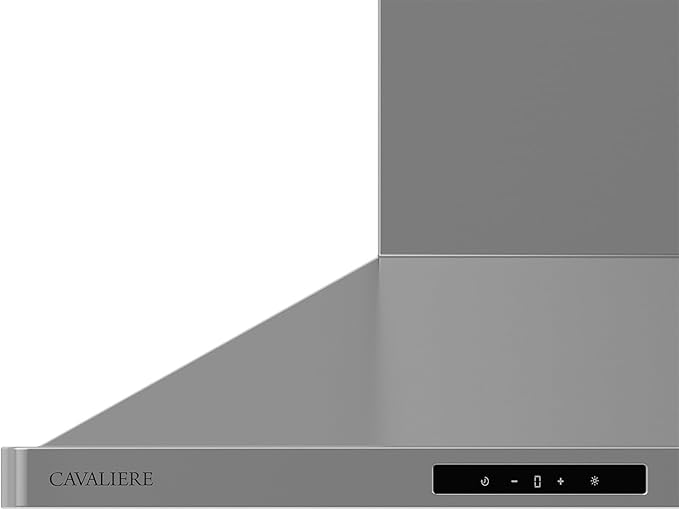 CAVALIERE Digital Wall Mount Range Hood 30 Inch, 3-Year Warranty, Value-Focused 400 CFM, Enhanced Stainless Steel Kitchen Exhaust Fan, LED Light, Baffle Filter, 3 Speed Fan, Touch Control