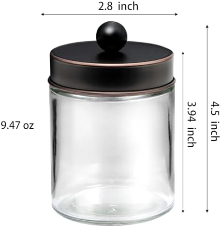 3 PC Apothecary Jar Canisters Bathroom Vanity Organizer - Image 6