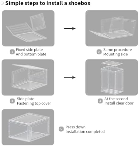 12 Pack Clear Shoe Boxes Stackable - Image 4