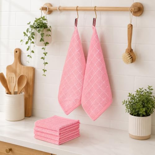 Kitinjoy 100% Cotton Terry Kitchen Dish Cloths, 12”x 12” - Image 6