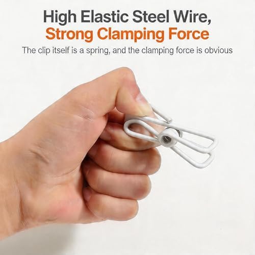 Portable Clothesline with 12 Clothespins, Plus 20 Colorful Clips, Adjustable - Image 2