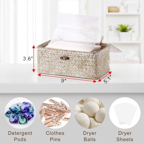 Dryer Sheet Holder, Woven Seagrass Dryer Sheets Container - Image 4