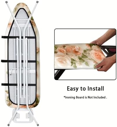 Nuxovilar Blush Pink Roses Ironing Board Cover 15x54 Polyester - Image 5