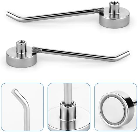 XIHIRCD 6pcs Magnetic Hooks, 1.7 lb Heavy Duty Magnet Hooks 3 Inch Long - Image 4