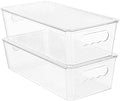 Vtopmart 2pcs Clear Stackable Storage Bins by Vtopmart
