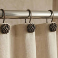 Vintage Bronze Shower Curtain Hooks: Rust Proof Metal Curtain Rings by PopKozzi