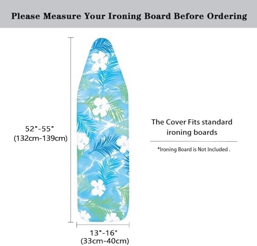 Flashideas Floral Print Ironing Board Cover and Pad 15x54 Inch Standard Ironing - Image 6