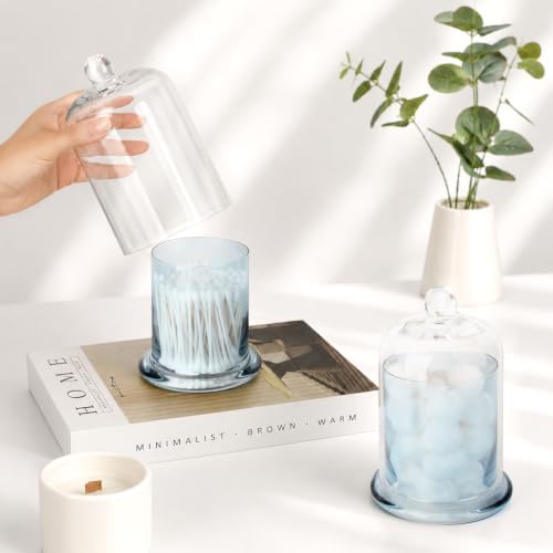 rejomiik Qtip Holder Glass Apothecary Jars - Image 4