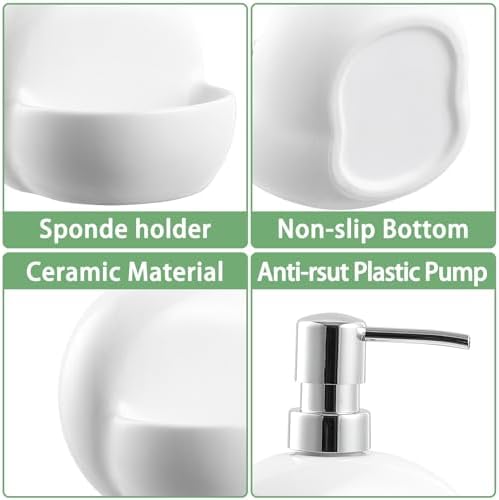RQYIXI Round Ceramic Dish Soap Dispenser - Image 6