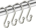 Nickel Shower Curtain Hooks, Rust Proof Shower Curtain Rings by CHICTIE