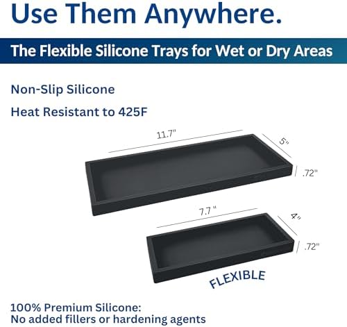 Spacewiser Countertop & Vanity Silicone Tray – 2 PC Set - Image 3