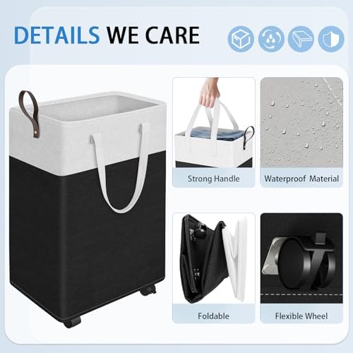 HomeHacks 90L Rolling Laundry Basket - Image 3