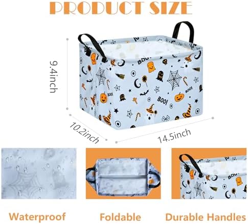 MAIZMZ Halloween Storage Basket Pumpkin Ghost Gift Basket - Image 7