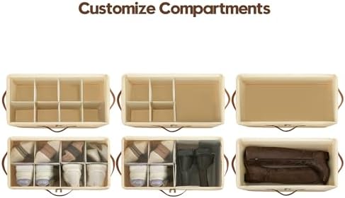 Varhomax Shoe Organizer Box for Closet, Small Fabric Shoe Storage Bin - Image 4