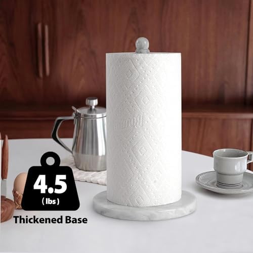 Koville African Natural Marble Paper Towel Holder Countertop, Genuine Stone - Image 3