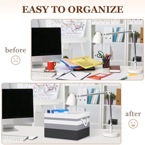 Fab totes Storage Bins 3-Pack, Foldable Storage Baskets - Image 4