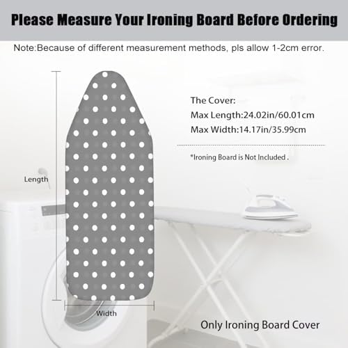 Polka Dot Small Ironing Board Cover Washable Table Top Ironing Board Protector - Image 7