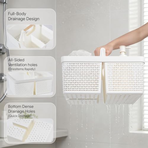 UUJOLY Portable Plastic Shower Caddy Basket - Image 3