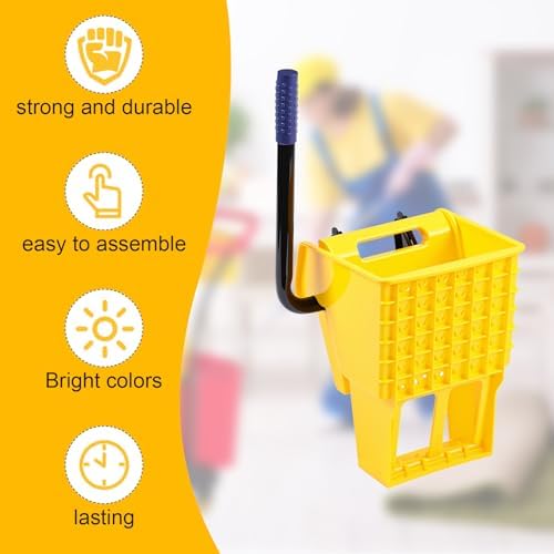 Sasylvia Yellow Mop Wringer Replacement Down Press Mop Bucket Wringer - Image 4