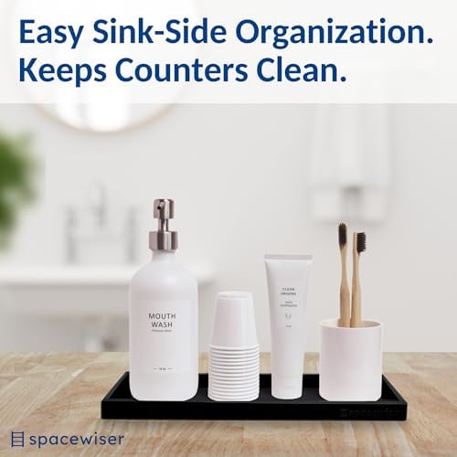 Spacewiser Silicone Countertop & Vanity Tray – 11.7” Bathroom Counter Tray - Image 4