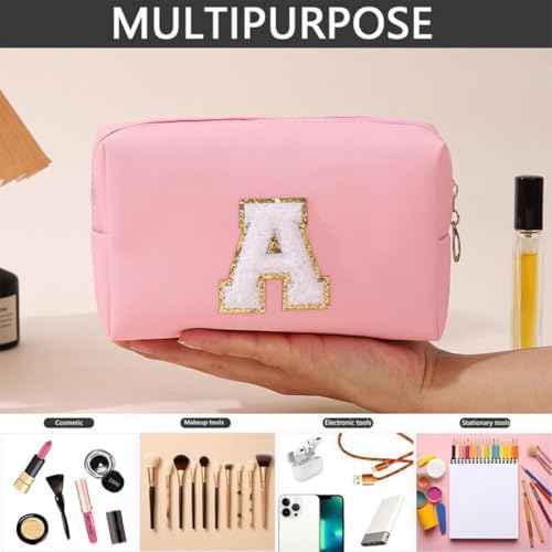 Initial Makeup Bag for Women Gifts, PU Leather Cosmetic Pouch - Image 5