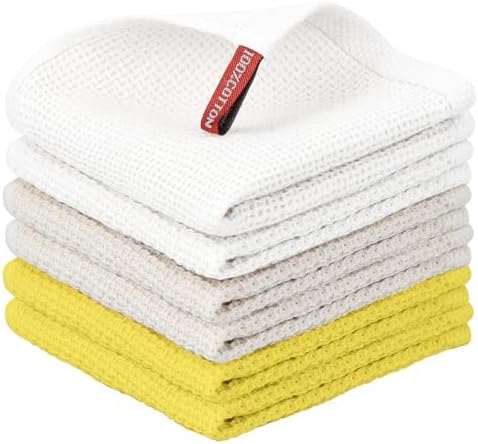 Nialnant 6 Pack Dish Rags, 100% Cotton, 12x12 Inch by Nialnant