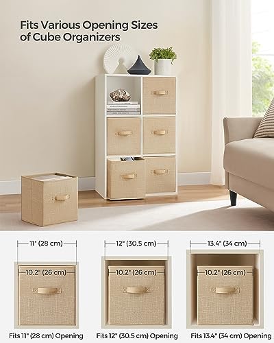 SONGMICS Storage Cubes, 11-Inch Foldable Closet Organizers - Image 5