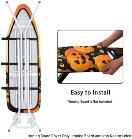 Bat Pumpkin Ironing Board Cover and Pad, Thick Scorch Resistant Padding Heavy - Image 4