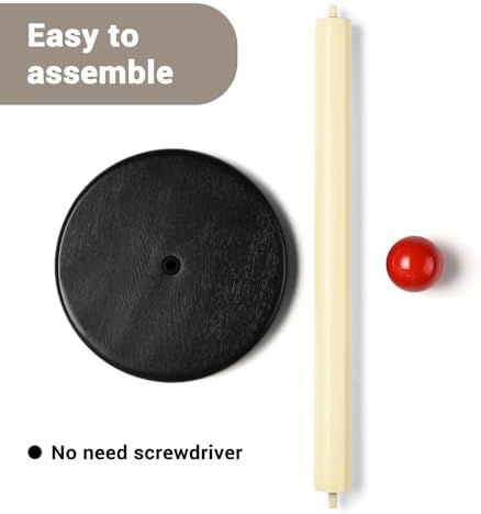 Paper Towel Holder, Cute Wooden Red Ball Kitchen Roll Stand Organizer - Image 3