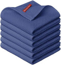 Artoid Mode 100% Cotton Navy Blue Waffle Weave Kitchen Dish Cloths, 12x12 Inch by ArtoidMode