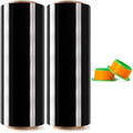 2 Rolls Black Stretch Wrap 12" x 1000FT x 80 Gauge Heavy Duty Film by Unknown