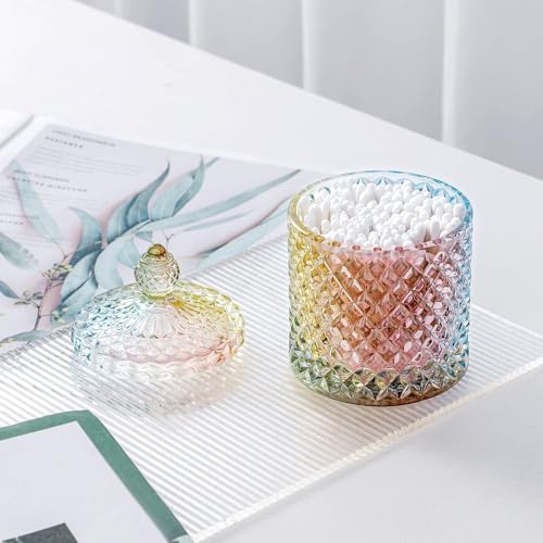 rejomiik 2 Pack Qtip Holder Apothecary Jars - Image 2