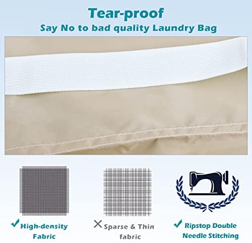 Coomee Heavy Duty Laundry Bag, 2 Pack XL Nylon Laundry Bags - Image 3