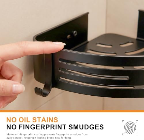 Black Adhesive Triangle Shower Caddy - Image 7