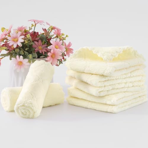 Homaxy 12 Pack Super Soft & Absorbent Dish Cloths, Cream Yellow - Image 6