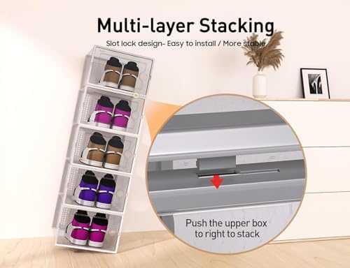 Kuject X-Large Shoe Storage Boxes 12 Pack - Image 3