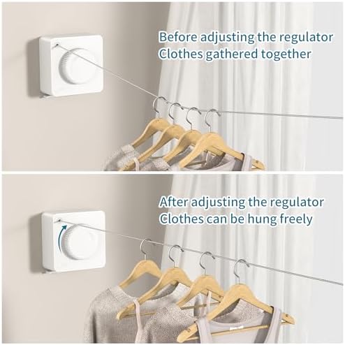 JOOM Retractable Clothesline Indoor, 13.7 FT Wall Mounted Single Line - Image 3
