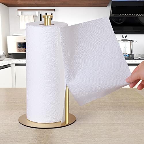 OBODING Gold Countertop Paper Towel Holder, Stainless Steel, Modern Kitchen and - Image 3