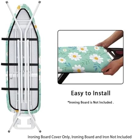 Daisy Ironing Board Cover, Non-Slip Stretchy Countryside Wild Flower Iron Board - Image 5